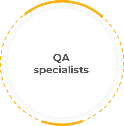 QA Specialists for meticulous performance checking and mobile app testing.