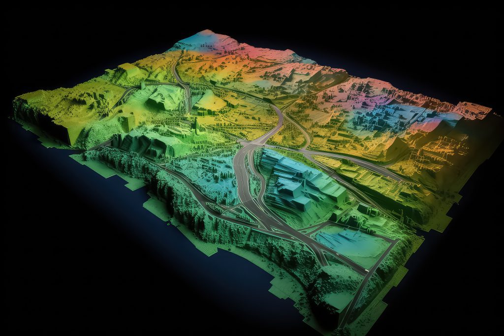 gis product made after processing aerial pictures taken from drone ai Copy